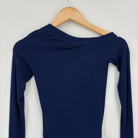 NWT ALIX NYC Hester Bodysuit Asymmetric, Sz XS, Marine Blue Luxury Modern Sexy - Picture 7 of 12